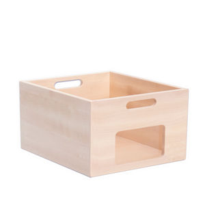 Bac <span class=keywords><strong>de</strong></span> rangement en bois avec tableau noir/poignées Palette <span class=keywords><strong>de</strong></span> stockage en bois empilable Caisses Organisateur Boîte en bois Conteneur avec fenêtre <span class=keywords><strong>de</strong></span> visualisation - Product Image 5