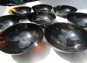 Juego de cuencos de cuerno de búfalo de agua Natural chino antiguo, superventas de lujo, afeitado decorativo para fiestas - Product Image 3