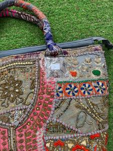 Bolso de compras grande hecho a mano para mujer, bolso de mano con cuentas indias, bolso de hombro Banjara - Product Image 2