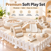 Équipement de jeu modulaire personnalisé de qualité supérieure pour tout-petits, ensemble de jeux avec piscine à balles, toboggan, structure d'escalade, aire de jeux intérieure, fournisseur OEM