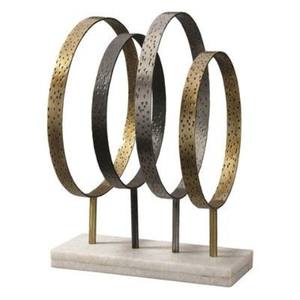 Stylish Handmade Modern Lithosphere Tabletop <b>Sculpture</b> Iron Metal Craft <b>Gold</b> Color Finished for Home and Office Decoration - Product Image 2