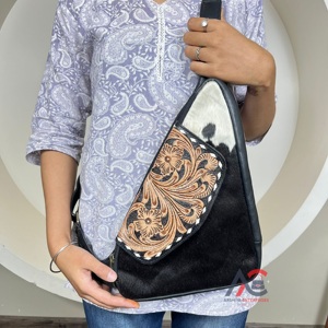 กระเป๋าหนังแท้สะพายข้าง งานแฮนด์เมด ดีไซน์ทันสมัย คุณภาพสูง หนังวัวแท้ สำหรับผู้ชายและผู้หญิง - Product Image 1