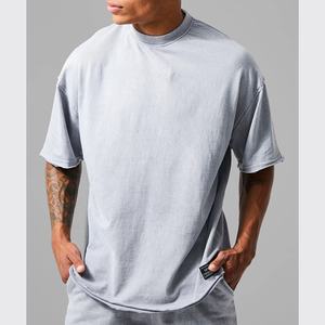 เสื้อยืดโอเวอร์ไซส์สไตล์สตรีท ผู้ชาย ผลิตตามสั่ง OEM คอกลม ผ้าฝ้ายแท้ ล้างสีแบบวินเทจ - Product Image 4