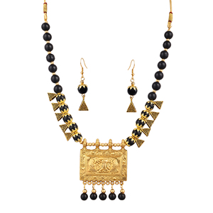 Perles carrées en onyx noir avec finition oxydée - Product Image 3