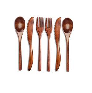 New Freshly Design Wholesale Wooden Cutlery Set Hotel and Restaurant Wood Spoon <b>Flatware</b> for Kitchenware - Product Image 1