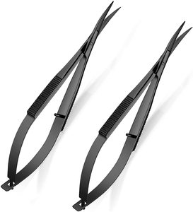 Tijeras de micropunta de acero inoxidable para cortar cejas, tijeras artesanales, oro - Product Image 2