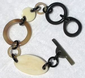 Pendientes de cuerno de búfalo Azul Aguamarina collar de cuerno de búfalo natural hecho a mano producto indio - Product Image 6