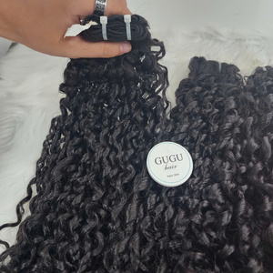 Cheveux vierges vietnamiens bouclés, tissés à la main, double trame, super double trame, cheveux bouclés épais, extrémités épaisses, cheveux de haute qualité - Product Image 2