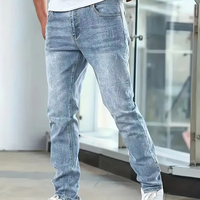 Jean en denim pour homme du Bangladesh, tissu adouci, haute qualité, coupe droite, coupe régulière, respirant, coupe-vent, écologique, taille moyenne