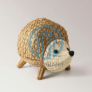 Nouveau Design Fabriqué À La Main En Rotin Naturel Hérisson Panier Bébé Panier De Rangement Et Pépinière Enfant Chambre Décoration - Product Image 1