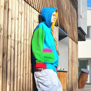 500 gsm DTG impression streetwear baggy surdimensionné personnalisé poids lourd 350G hommes blanc ninja polaire à capuche fermeture éclair sweat à capuche poids lourd - Product Image 3