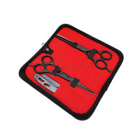 Kit de coiffure pour salon de coiffure avec manche en céramique et lames en acier inoxydable, outils de beauté de haute qualité avec revêtement couleur unie
