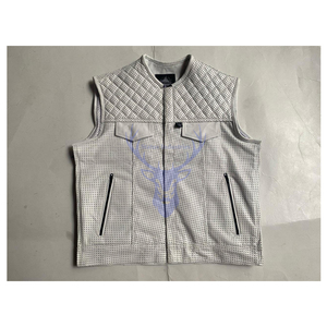 100% Chaleco de motorista de cuero genuino para hombres a prueba de viento transpirable y Reversible accesorios de motocicleta de invierno - Product Image 1