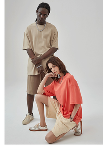 Nuevo diseño de alta calidad unisex hombro caído personalizado casual hombres/mujeres ropa personalizada camisetas - Product Image 5