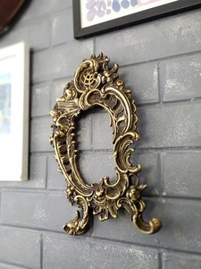 Antique Style Luxury Metal Photo <b>Frame</b> with <b>Gold</b> Finish Classic Royal Look Ideal for Living Room Bedroom Office Decor - Product Image 4