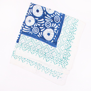 Vintage Boho Floral 100% Coton Bandana Artisan Imprimé Carré Écharpe Rétro Fleur Imprimé Carré À La Main Écharpe Floral Bloc Imprimer - Product Image 4