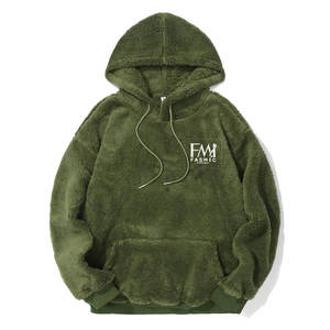 Sudadera con Capucha de Lana 100% de Alta Calidad para Hombre, de Secado Rápido, Transpirable, Ecológica, con Forro Grueso, Personalizable con Logotipo de Marca, Teñido Liso - Product Image 1