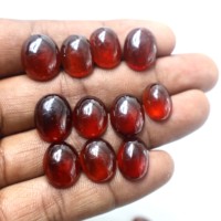 2025 vente en gros 100% grenat rouge naturel de haute qualité véritable cristal approvisionnement en vrac pierres précieuses taille ovale forme grenat Lot grenat rouge