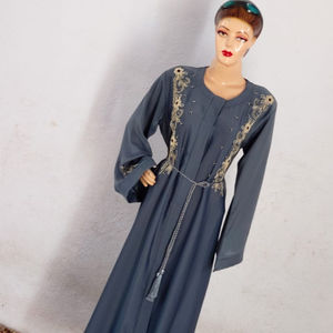 Dubai Abaya ชุดเดรสยาวสำหรับผู้หญิงชาวมุสลิม,ชุดอาบายามุสลิมชุดเดรสอิสลามชุดเดรสมุสลิมแขนยาวสำหรับผู้หญิง - Product Image 1