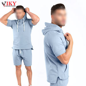 <b>Men</b> <b>Hoodies</b> With <b>Shorts</b> <b>Sets</b> Pure Cotton Fleece Plain Pullover <b>Hoodies</b> Wholesale Top Quality <b>Hoodies</b> by VIKY INDUSTRIES - Product Image 6