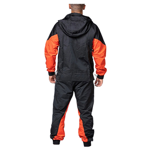 Ensemble survêtement pour homme personnalisé, deux pièces, coupe-vent et pantalon, sweat-shirts, nylon lourd, fermeture éclair, polyester, motif uni, costume d'hiver - Product Image 3