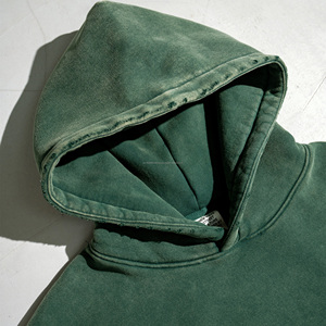 Sudadera Personalizada Unisex de Algodón de 355 g/m², Corte Holgado, Estilo Cuadrado, Lavado Desteñido al Sol, con Efecto Desgastado, con Logotipo Personalizado - Product Image 2