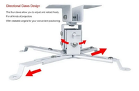 Support mural universel pour projecteur, rotatif, réglable en hauteur, en alliage d'aluminium, 43-65 cm
