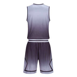 Uniforme de basket-ball réversible personnalisé pour hommes, maillot en polyester respirant 100%, ensemble de vêtements de sport deux pièces, grande taille - Product Image 5