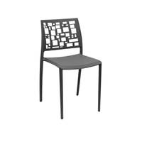 Chaise en polypropylène gris modèle 860 CUBICARA Ws Design moderne pour cuisine et restaurant, Chine
