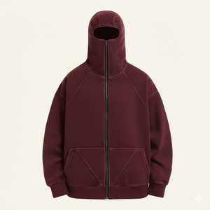 Sweat à capuche unisexe surdimensionné de qualité supérieure pour l'hiver, 100% coton, vêtements de sport, logo uni, respirant, masque de fitness, OEM personnalisé, Y2K - Product Image 2
