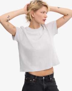 Lo último OEM Casual mujer primavera otoño ropa de calle Box Fit camisetas señoras manga larga entrenamiento Crop Top camiseta sólida para mujer - Product Image 6