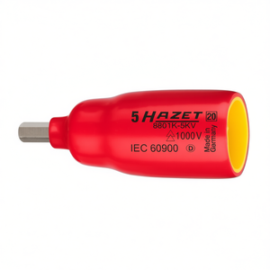 Clé à douille hexagonale carrée courte Hazet 3/8'' avec isolation protectrice 1000V - Product Image 2