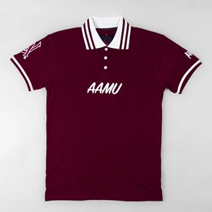 Alabama AM University for Bulldogs Maroon para Polo 100% algodón tejido logotipo personalizado XL tamaño antiarrugas acentos blancos - Product Image 1