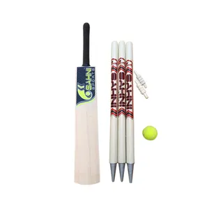 Set Kriket Kayu Buatan Willow Putih Kustom Kualitas Premium Terlaris untuk Promosi