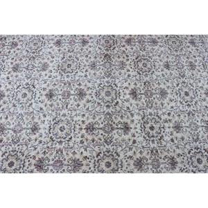 Tapis turc 4,5x7,7 pieds, tapis vintage, tapis floral marron et blanc - Product Image 4