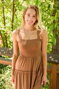 Bohème nouveau concepteur robe à volants pour l'été porter femmes col carré longue sans manches été plage et tenue décontractée robe - Product Image 5