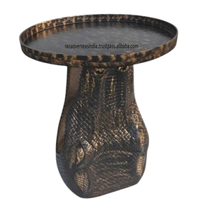 Table d'appoint ronde en métal durable au design antique moderne et élégant forme personnalisable pour chambre à coucher salon bureau-Rana Overseas Inc - Product Image 1