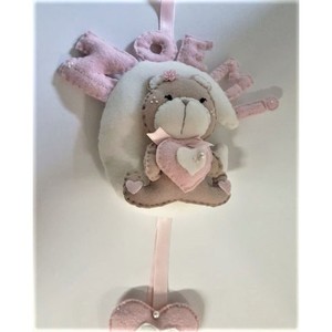 Décoration pour bébés et enfants, nœud en laine bouillie pour la naissance - Product Image 1