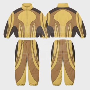 เซ็ตเสื้อแจ็กเก็ตและกางเกง2ชิ้นมีซิปชุดวอร์มผ้าไนล่อน100% โอเวอร์ไซส์สำหรับทุกเพศ - Product Image 3