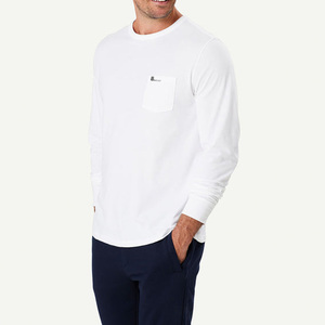 Camiseta de Manga Larga Lisa con Cuello Redondo de Algodón, Personalizable con Logotipo, para Hombre - Product Image 5