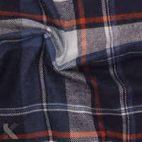 Tela de Franela a Cuadros de Algodón Ecológico, 200 GSM, Tejido Twill Elástico para Camisas y Blusas de Niñas y Niños