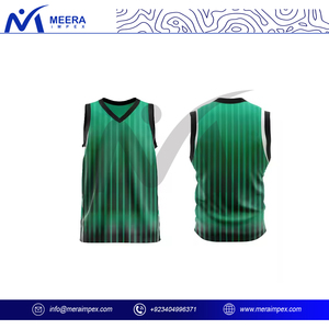 Camiseta de Baloncesto para Hombre con Diseño Sublimado 2025, Personalizable, Transpirable, Color Verde Sólido, Cuello en V, Antibacteriana, de Secado Rápido - Product Image 4