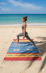 Tapis et ensembles de tapis modernes en peluche pliables réversibles en coton à motifs floraux, lavables, grand tapis pour chambre à coucher, salon, voyage - Product Image 4