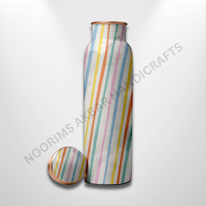 Vente chaude 750ml Métal Cuivre Bouteille D'eau Ayurvédique Santé Pur Cuivre Étanche À La Main Conception Légère - Product Image 1