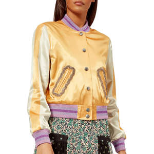 Chaqueta Universitaria Ligera de Satén para Mujer, Venta Caliente, Secado Rápido, Color Personalizado - Product Image 1