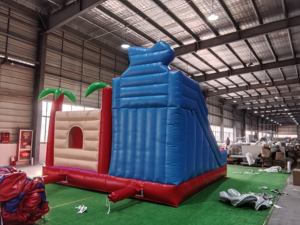 Château gonflable Lion grande capacité avec toboggan - Structure de saut immersive sur le thème de la jungle pour anniversaires et événements communautaires - Product Image 4