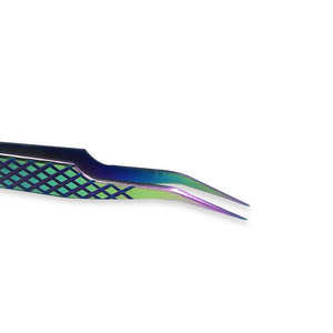 Pinzas de pestañas de acero inoxidable inclinadas puntiagudas, herramientas de extensión, pinzas para pestañas - Product Image 4