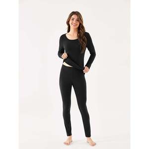   Conjunto de Ropa Interior Térmica de Bambú para Mujer, Suave y Cálida, Estilo Básico para Invierno - Product Image 1