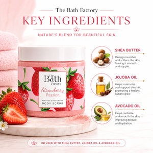 Strawberry Shea Exfoliating <b>Body</b> <b>Scrub</b> for All Skin Types | The Bath Factory - Product Image 2