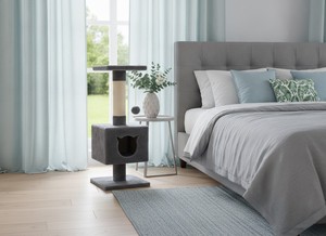 เสาข่วนแมวคุณภาพสูง Amistar Grey Cat Comfort สำหรับแมวทุกสายพันธุ์และทุกขนาด - Product Image 5